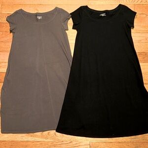 Eileen Fisher Petite Small Bundle of 2 Organic Tee Shirt Dresses